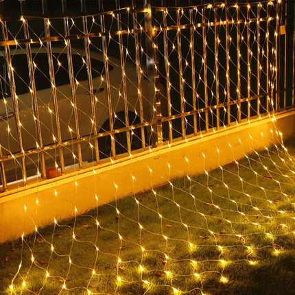 Dazzle Bright Christmas 200 LED Net Lights, 9.8 FT x 6.6 FT Connectable Mesh Lights with 8 Lighting Modes, Christmas Decorations for Indoor Outdoor Bush Yard Garden Decor (Warm White)