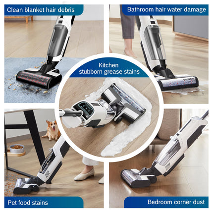 S11 Wet Dry Vacuum Cleaner, Selfcleaning System, Lightweight Cordless, Digital Display, Long Run Time,Vacuum & Mop & Wash 3 In 1 For Hard Floorscarpet