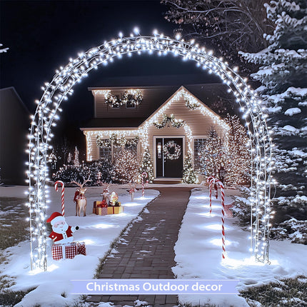JMEXSUSS 2 Pack White Solar String Lights, Each 100 LED 42.7ft Solar Christmas Lights Outdoor Waterproof, 8 Modes Green Wire Solar Lights for Outside Garden Wedding Party Decoration