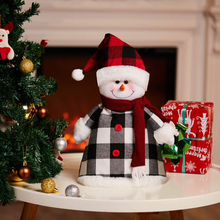Skylety Large Snowman Tree Topper Christmas Snowman Tree Topper Ornaments with Hat and Scarf for Winter Supplies Christmas Decorations Wonderland Home Party