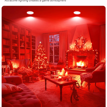 JandCase Christmas Light Bulbs, Red BR30 Flood Light Bulb, 11W(100W Equivalent) LED Recessed Light Bulbs, 900lm, Non-Dimmable, E26 Base, 2 Pack,Christmas Decor