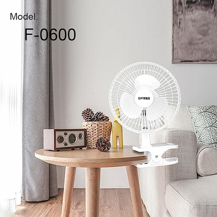 Optimus F0600 6 Electric Fan, White