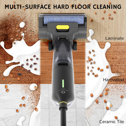 Airthereal Vactide V1 Wet Dry Vacuum Cleaner, 700Ml Clean Water, 500Ml Dirty Water Tank, Gray