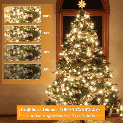 200LED Dual Color Changing Christmas Tree Lights, Warm White Multicolor Soft Twinkle Lights, UL 10 Modes Fairy Lights with Remote Control 70ft End-to-End Connect, Indoor Outdoor Use
