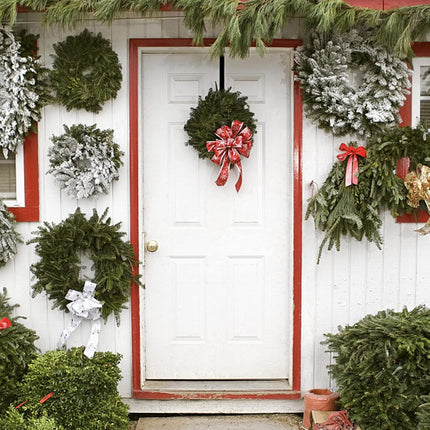 Wreath Hanger for Front Door, Adjustable Wreath Hanger from 15 to 25 Inches Wreath Hanger, 20 lbs Larger Door Wreath Hanger Christmas Fall Wreaths Decorations Hook (Black)