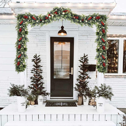 Pine Christmas Garland, 6Ft Christmas Greenery Garland Realistic Cedar Garland Cypress Garland for Holiday Mantel Fireplace Table Centerpiece Decor