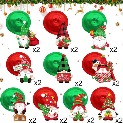 30 Pieces Christmas Hanging Swirls Decorations Gnomes Hanging Swirl, Xmas Holiday Birthday Party Decoration for Christmas Home Party Outdoor Indoor Decor Holiday Presents Baby Shower Supplies