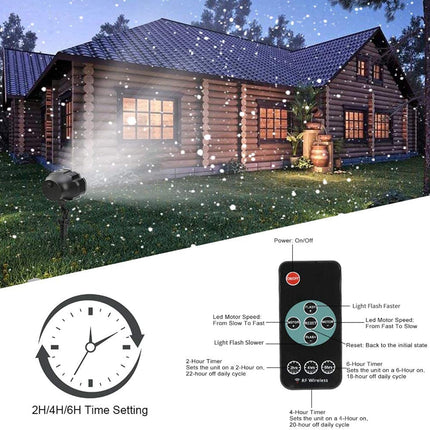 Christmas Snowfall Projector Lights, Waterproof Snowfall Led Lights Outdoor, Wide Coverage & High Brightness Christmas Projector Lights with RF Remote and Timer for Xmas, Party, Wedding, Holiday Decor