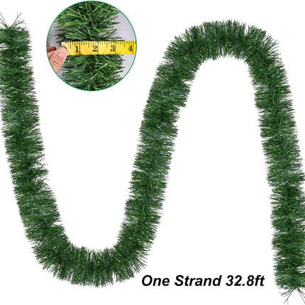 Artiflr 33Ft Christmas Garland Clearance, Artificial Pine Garland Greenery Holiday Decor for Home Fireplaces Holiday Party Decoration Outdoor or Indoor