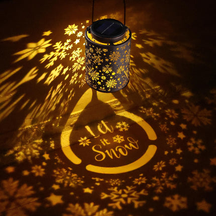 Solar Lanterns Outdoor Waterproof, Snowflake Christmas Decorations, Hanging Solar Light Outdoor Garden Decor for Pathway, Patio, Yard Christmas s for Women, Mom, Grandma