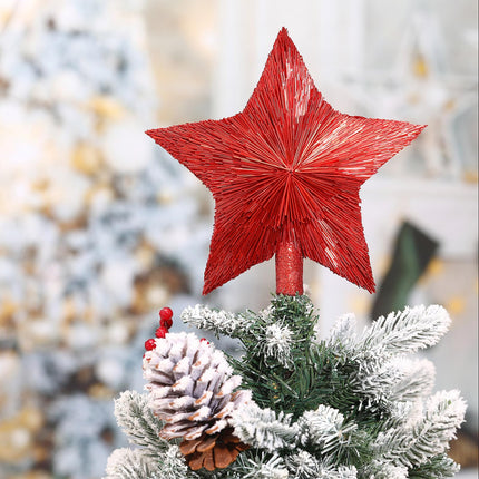 8.3 Inches Christmas Tree Topper Ornament Tree Top Star Decoration Small Star for Christmas Tree Top Xmas , Estrella para Arbol De Navidad Star for Christmas Tree (Xmas Red)
