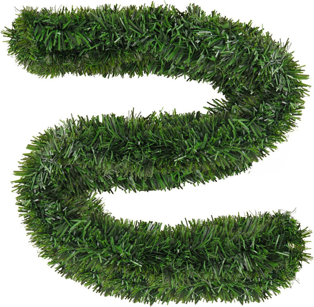 Deluxe 54Ft Artificial Non-Lit Soft Green Garlands - Festive Holiday Decor for Indoor and Outdoor Use Christmas Garland