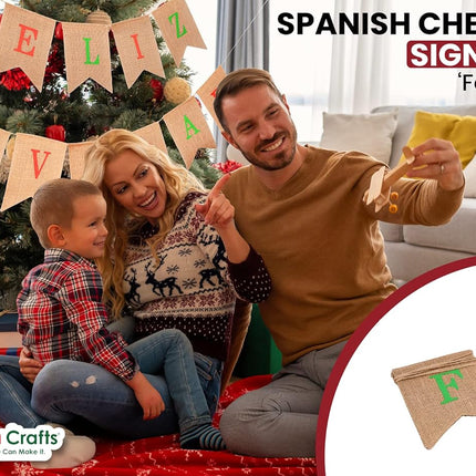 Mandala Crafts Burlap Feliz Navidad Banner Feliz Navidad Decorations Outdoor Indoor Feliz Navidad Sign Mexican Christmas Decorations Spanish Christmas Décor Garland