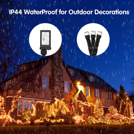 BlcTec Christmas Net Lights, 360 LED 9.8ft x 6.6ft Outdoor Christmas Lights with 8 Modes, Timer, Connectable, Waterproof Design for Tree, Bushes, Shrubs, Yard Outdoor Christmas Decorations, Warm White