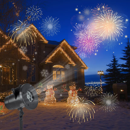 Christmas Projector Lights Outdoor(Modern), Waterproof IP65 8W Indoor LED Projector, 12 Slides Holiday Lights Party Outdoor Garden Villa Apartment Kids Room Night Light