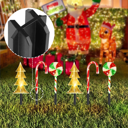 30Pcs Stakes for Outdoor Christmas Candy Cane Lights Replacement Pathway Markers Spike Replacer Plastic Inside Diameter 0.6-0.68 Inch for Maintain Garden Yard Landscape Lamps Pole