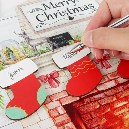 TOARTi DIY Family Name Sign Christmas Wall Decor(11.4x11.4 inches), Rustic Merry Christmas Fireplace Wall Sign Hanging, Retro Xmas Wall Wreath Home Decoration for Mom Grandma Winter