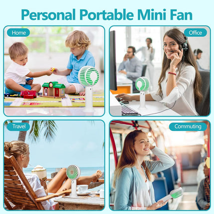 Hand Held Fan, Mini Portable Fan With 3 Speed Adjustable Cooling Fan, Handheld Fan Rechargeable With Base For Kids Women Men