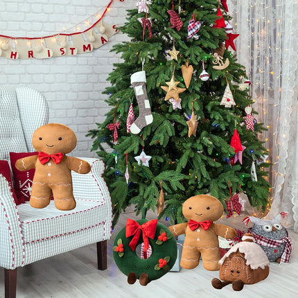 Cute Gingerbread House Pillows Plush Stuffed Christmas Pillows for Couch Bed Living Room Bedding Room,Chic Ginger House Decoration Pillows for Christmas Party Decor, House,12.5"