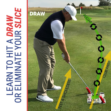 EyeLine Golf Speed Trap - Build Confidence and Accuracy. Improve Your Swing with Slice and Hook Corrector- Swing Trainer, Path Aid, Greater Distance - Made in USA