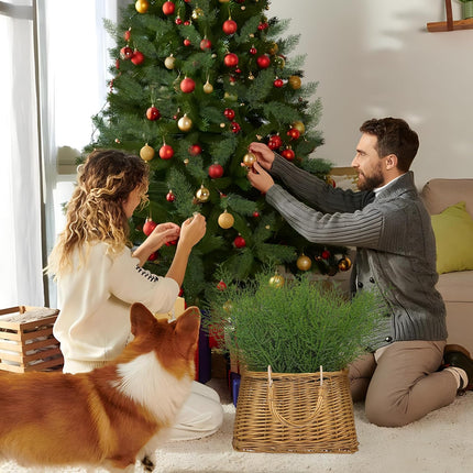 peony man 60 Pcs Artificial Pine Branches Christmas Greenery Stems 13.5 Inch Faux Cedar Pine Sprigs Christmas Tree Picks for Vase Garland Wreath Craft Home Garden Decoration