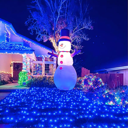 YEGUO 500 LED Christmas Lights Indoor, Blue String Lights Outdoor Waterproof, 8 Modes 165ft Green Wire Tree Lights Twinkle Lights Plug in for Holiday Festival Xmas Decor