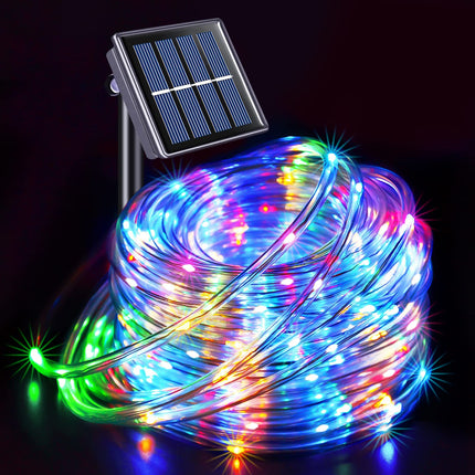 JMEXSUSS 200 LED Trampoline Accessories Solar Rope Lights, 66ft IP 65 Waterproof Solar Camping Lights Outdoor, 8 Modes Solar Trampoline Lights for Trampoline Ladder Slide Tent Camp(Multicolor)