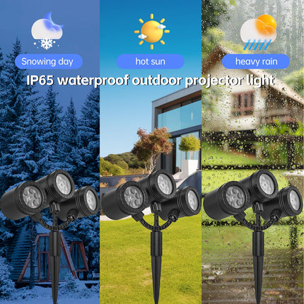 Snowflake Projector Light, Snowflake LED Christmas Light Projector - Waterproof Holiday Decorations for Outside Yard and House-【LL-050-2】