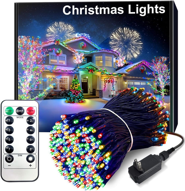 ACAN 100FT Christmas Lights, 300 LED Outdoor String Lights, Multicolor Fairy Lights, Waterproof 8 Modes Plug in Easter Lights for Patio Bedroom Holiday Party Christmas Tree Wedding Garden