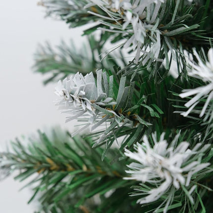 Tabletop Desktop Mini Christmas Artificial Pine Tree Miniature Flocked Snow Decoration PVC, 1.5ft/45cm