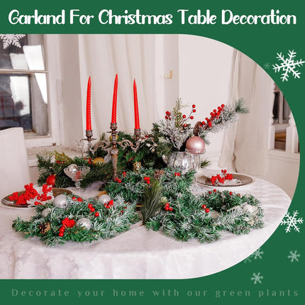 Hotop Artificial Christmas Garland Twist Pine Garland Tinsel Garland Xmas Metallic Decoration Faux Holiday Decor for Stair Fireplace Christmas Tree Wreath(324 ft,Green)