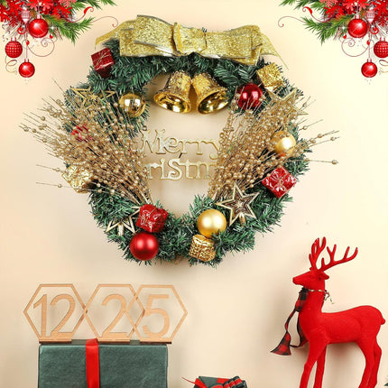 N&T NIETING 20 Pack Artificial Glitter Golden Berries Christmas Decor 15.7 Inchs Christmas Picks Tree Sticks Glitter Sticks for DIY Wreath Crafts Fireplace Holiday Home Decoration Wedding