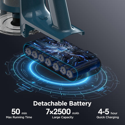Cordless Vacuum Cleaner, 400W33Kpa Stick Vacuum With Smart Sensor, Led Touch Screen, 50Mins Runtime, Household Vacuum For Carpetpet Hair