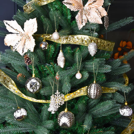60 Pcs Christmas Ball Ornaments Set,Champagne Gold Shatterproof Plastic Christmas Tree Ornaments Balls for Indoor and Outdoor Holiday Party Wedding Thanksgiving Christmas Decoration