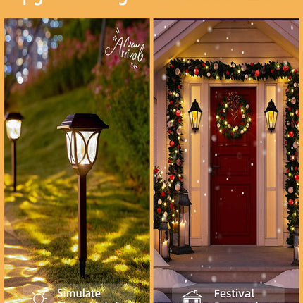 LED Flame Effect Light Bulbs - Halloween Decorations Outdoor Light Bulbs,E26/E27 Base Christmas Flickering Light Bulbs Outdoor Halloween Deco Indoor Night Fire Light Bulb (Orange 6 Pack)