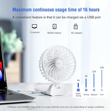 Handheld Fan, Mini Portable Fan With Lanyard，4 Speeds Level Personal Fan, 180 Degree Foldable Desk Fan For Travel Outdoor Office