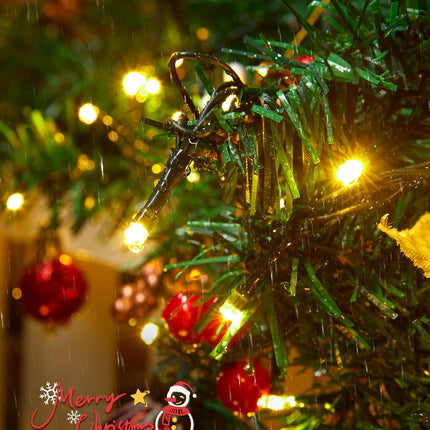66FT 200 LED Christmas Tree Lights, Twinkle Fairy Lights String with 8 Flashing Modes String Lights for Indoor Bedroom Outdoor Christmas Trees Garland Wreath Holiday Decorations, Warm White