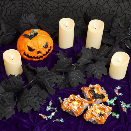 6Pack Halloween Maple Leaf Garland with Hooks, Fall Floral Vines Garland Autumn Halloween Thanksgiving Decorations for Home