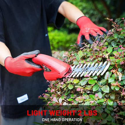 MZK Cordless Grass Shears & Hedge Trimmer, 7.2V Battery Powered Shrubbery Trimmer, 2 in 1 Handheld Grass Clippers, Electric Grass Trimmer Hedge Trimmer, Grass Cutter with Charger
