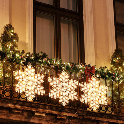 Lighted Snowflake Christmas Window Silhouette Decoration Christmas Lights for Christmas,Party,Home,Patio Lawn,Garden