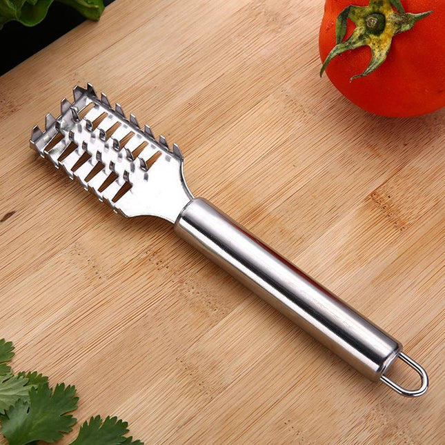 Stainless Steel Fast Cleaning Fish Peeler Scale Remover Seafood Crackers Fish Scaler Cleaner Planet Skin Brush Scraper Tool 1Pcs