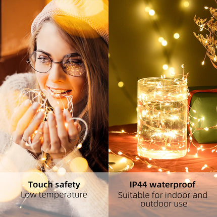 Fairy Lights Battery Operated, 60 LED Mini Fairy Lights 8 Modes Small Christmas Lights Waterproof Fairy Lights for Bedroom,Garden,Party,Xmas Wreath,Wedding,Halloween,Christmas, Warm White