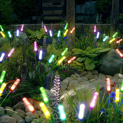 Solar Outdoor Garden Lights,LED Solar Swaying Lights for Garden Patio Yard Pathway Walkway Wedding Party Christmas Landscape Lighting(Multicoloured, 2 Pack)