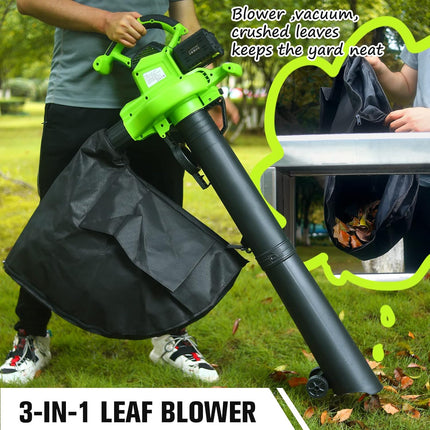 Cordless Leaf Blower, 20V 3 in 1 Electric Leaf Blower with 2 X 2.0Ah Battery & Charger,Adjustable Speed Control Blower,Lightweight Handheld Blower Kit for Leaf,Dust,Little Garbage,Lawn Care