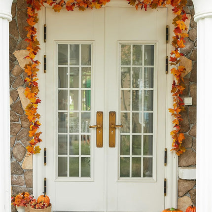 Anna's Whimsy 3 Pcs 21FT【Length】 Thanks Garlands, Artificial Maple Garland, Hanging Vine Garland Artificial Autumn Vines for Home Wedding Fireplace Party Thanksgiving Decor