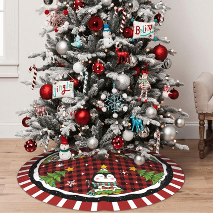 Christmas Penguin Christmas Tree Skirt Holiday Party Supplies Decorations Halloween Xmas Tree Mat Farmhouse Decorations 36"