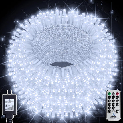 75FT 200 LED Christmas Lights, Outdoor Waterproof Fairy Lights, 8 Modes with 3 Timer Options, Plug-in String Lights for Indoor Use Ideal for Christmas Tree, Bedroom, Wedding Decorations
