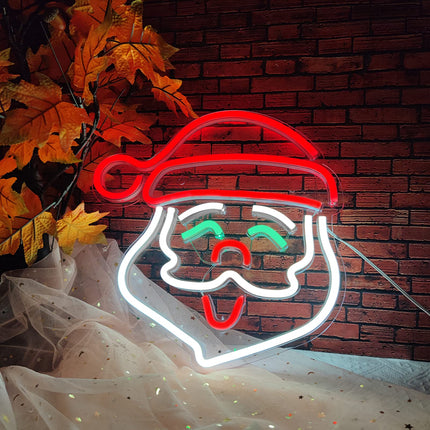 Santa Claus Neon Sign, Christmas LED Neon Signs for Wall Decor,Christmas Acrylic Neon Light Signs with USB/Swicth for Bedroom Teen Kid Party Decoration