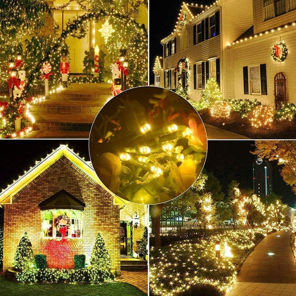 FULLBELL String Lights Fairy Lights Black String Lights 33ft 100 LED Memory Controller, Extendable String Lights for Indoor Outdoor (Warm White)