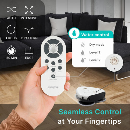 Everybot Threespin Robot Mop Ultra Quiet Smart Mopping Robot Cleaner Only Powerful Stylish 3 Spin Wet Mop For Hard Floor & Tile Cleaning With Remote Control Large Water Tank
